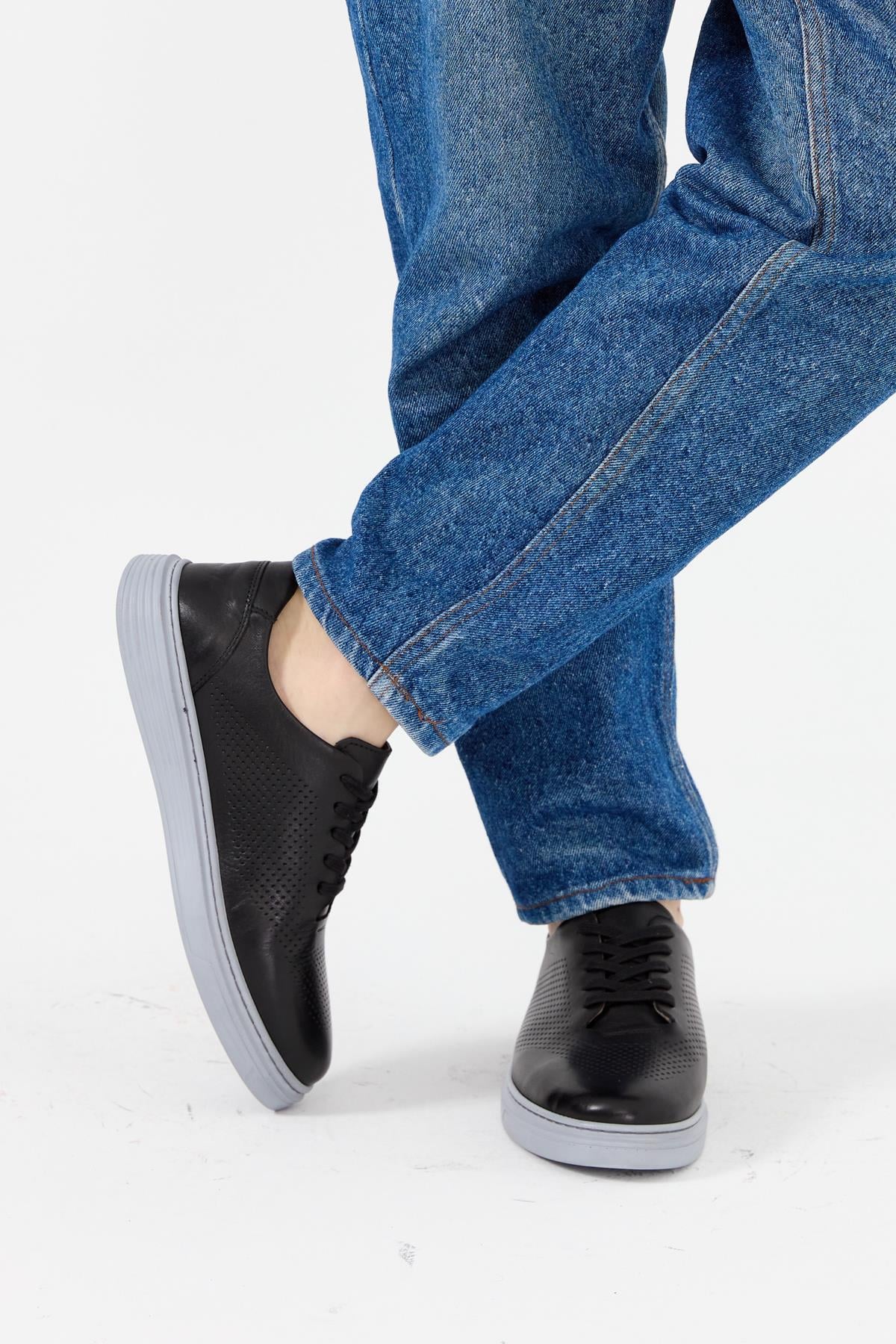 Erkek Sneaker Hakiki Deri Ayakkabı 002Y22E4047