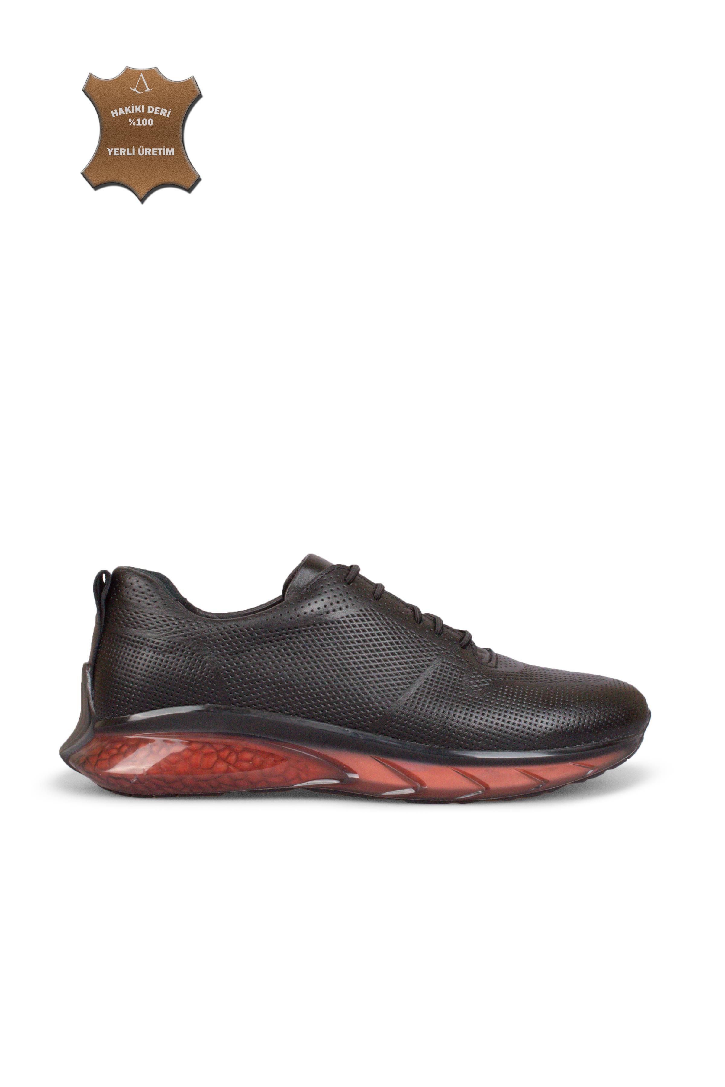 Erkek Sneaker Hakiki Deri Ayakkabı 031Y25E5799
