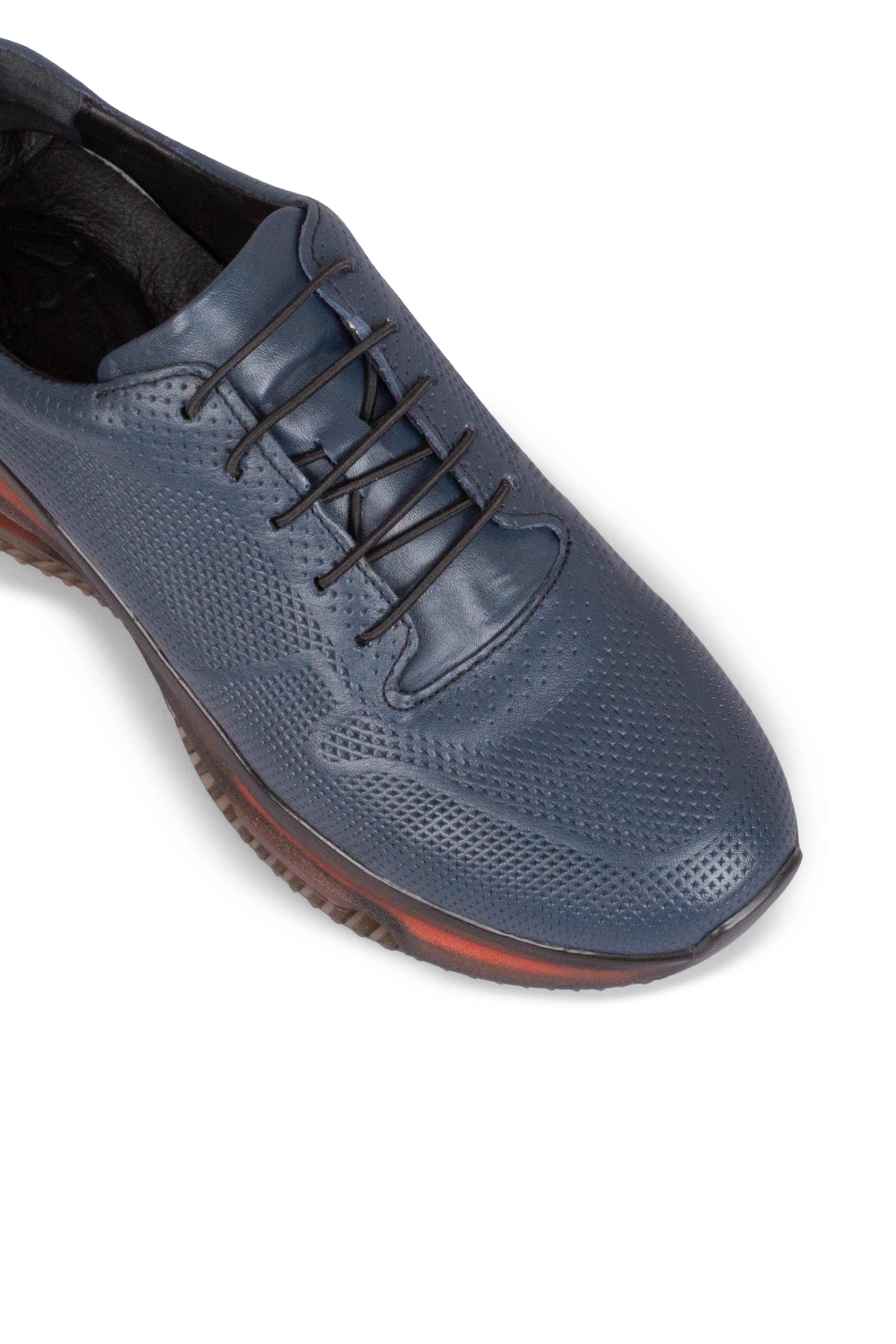 Erkek Sneaker Hakiki Deri Ayakkabı 031Y24E5787