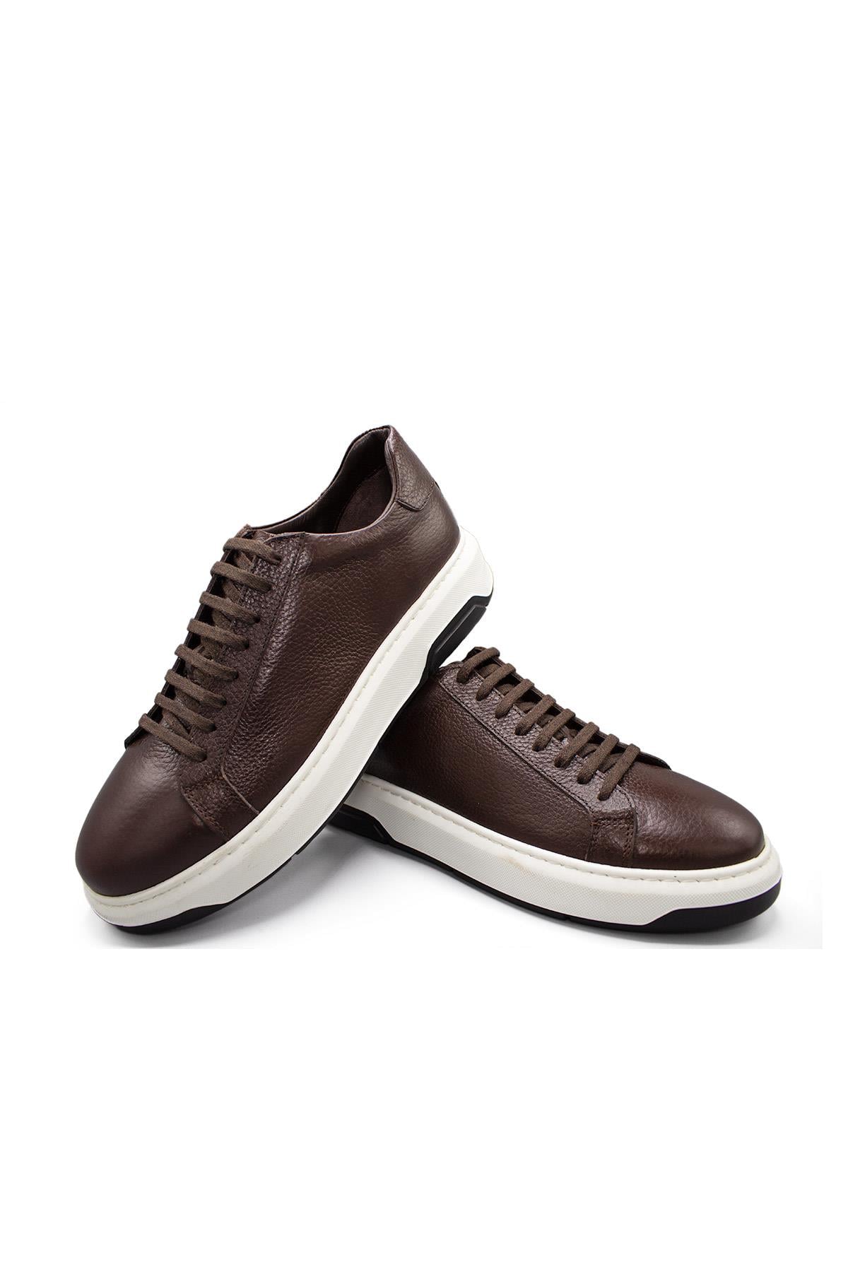 Erkek Sneaker Hakiki Deri Ayakkabı 031Y24E5785
