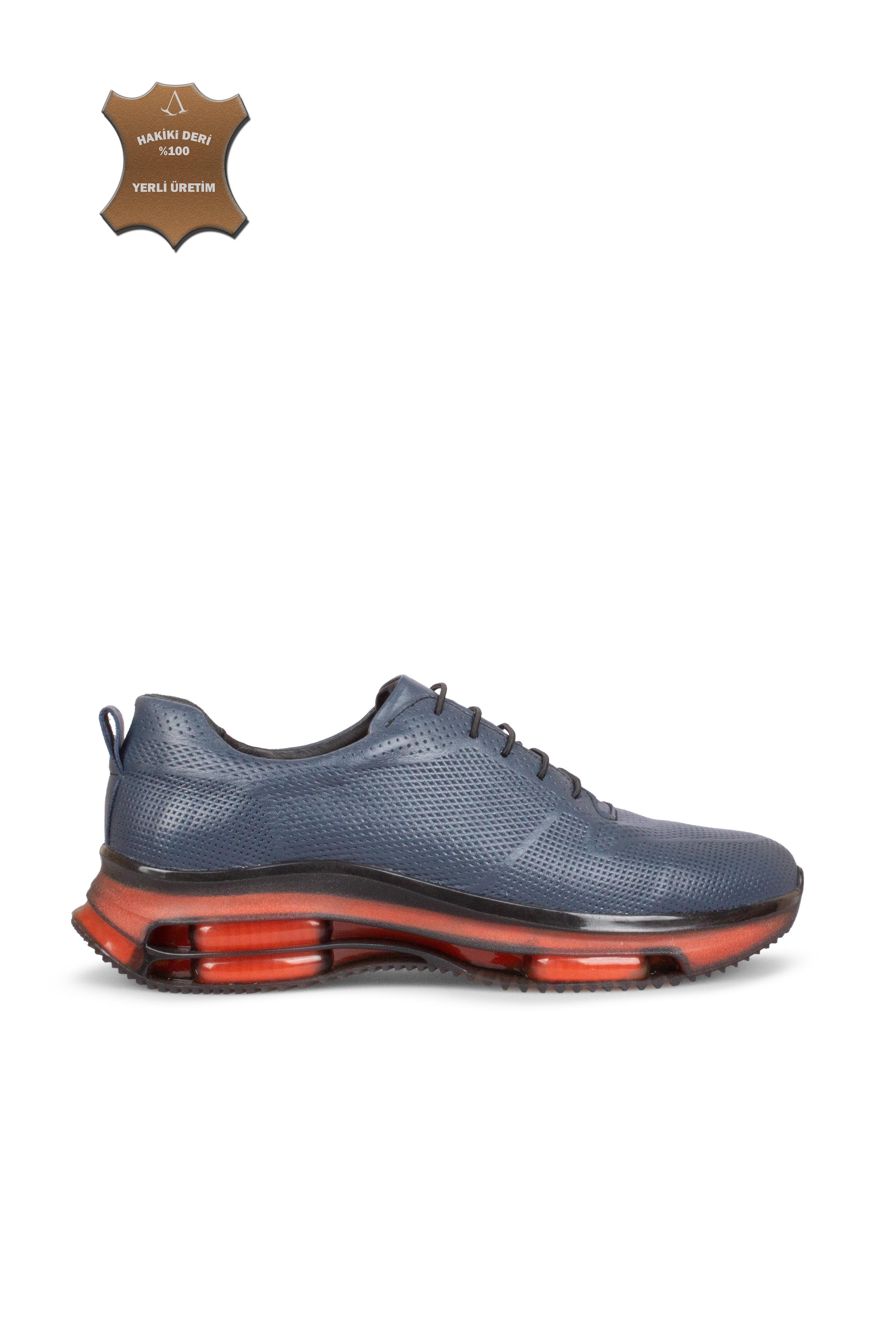 Erkek Sneaker Hakiki Deri Ayakkabı 031Y24E5787