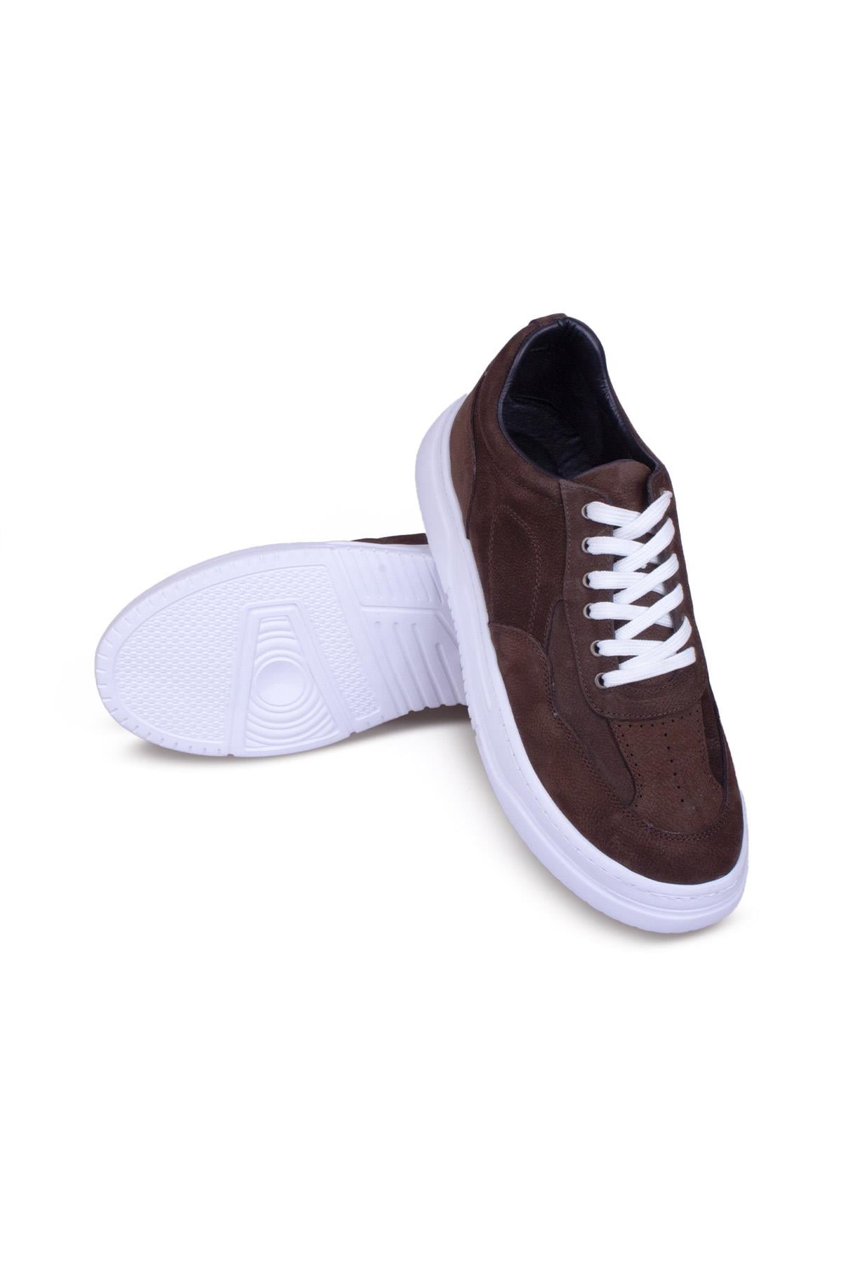 Erkek Sneaker Hakiki Deri Ayakkabı 082Y24E40736