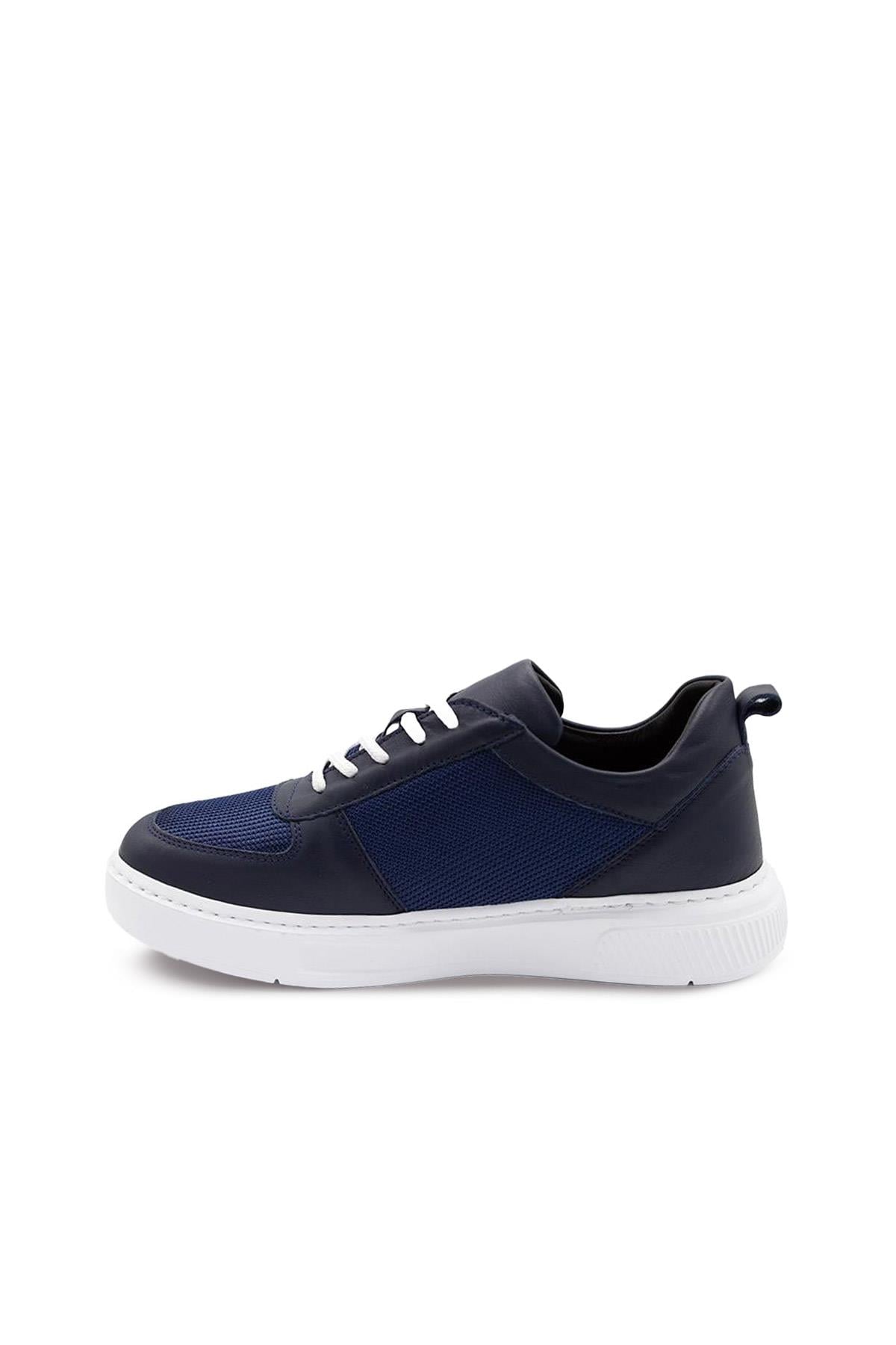 Erkek Sneaker Hakiki Deri Ayakkabı 082Y24E40745