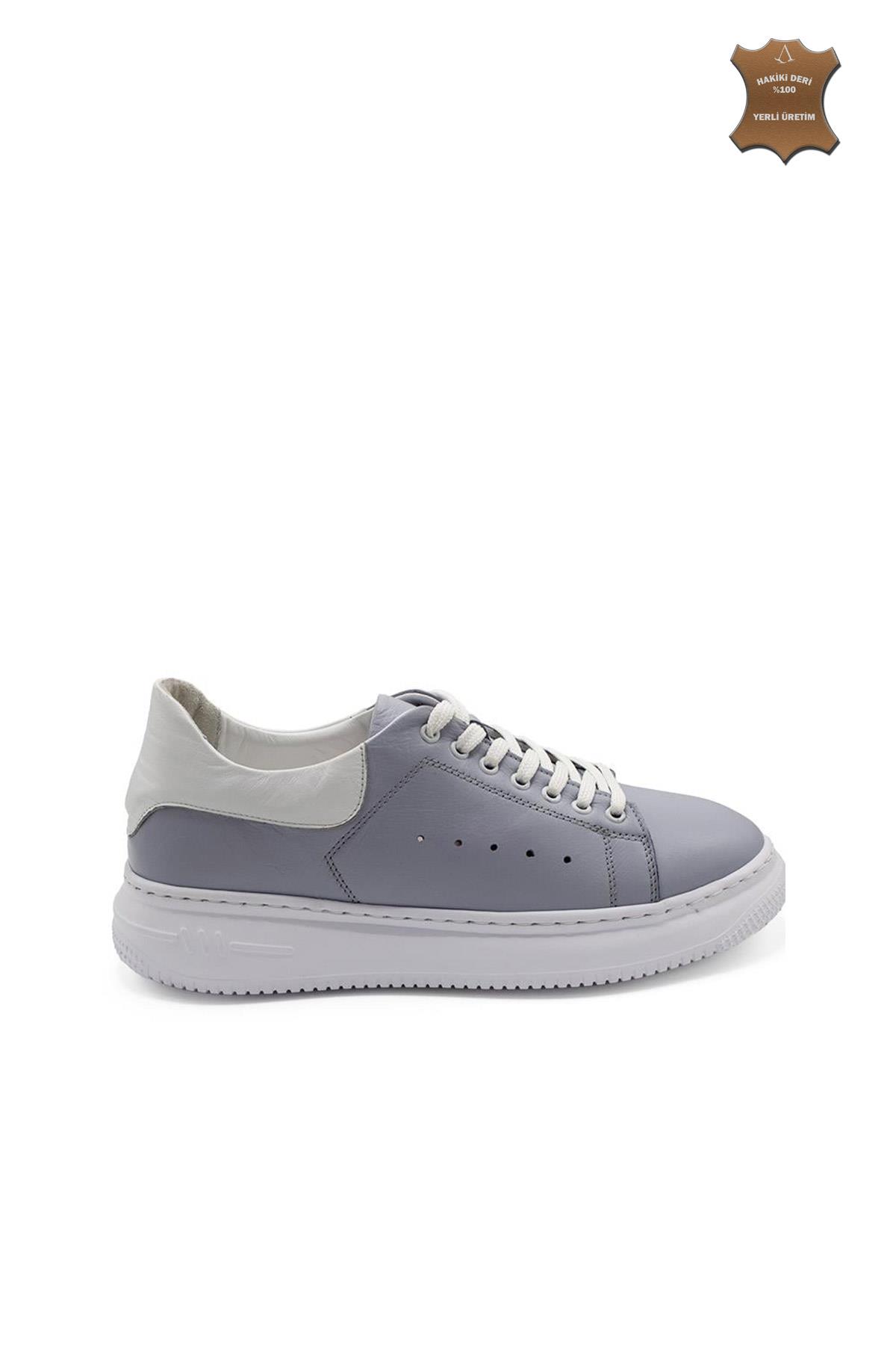 Erkek Sneaker Hakiki Deri Ayakkabı 082Y24E40746
