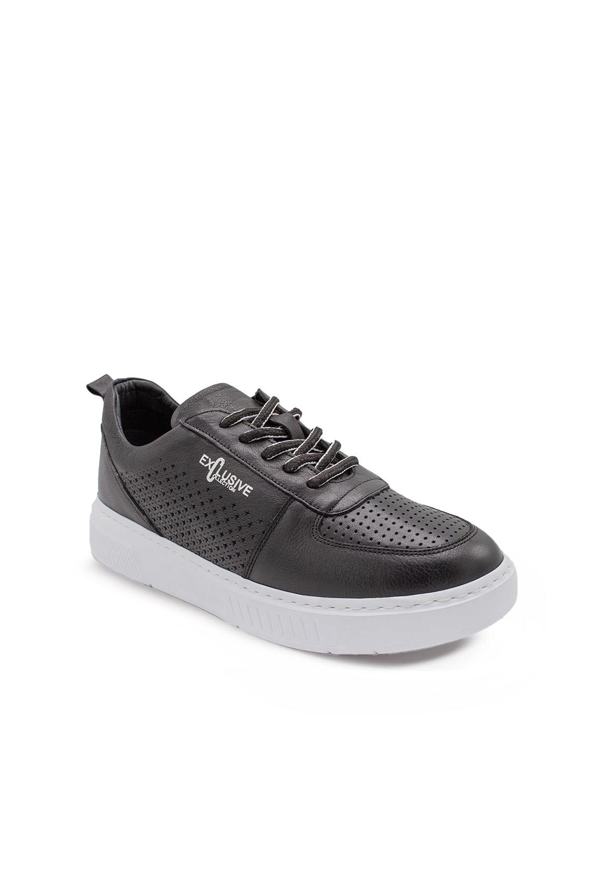 Erkek Sneaker Hakiki Deri Ayakkabı 082Y24E40740