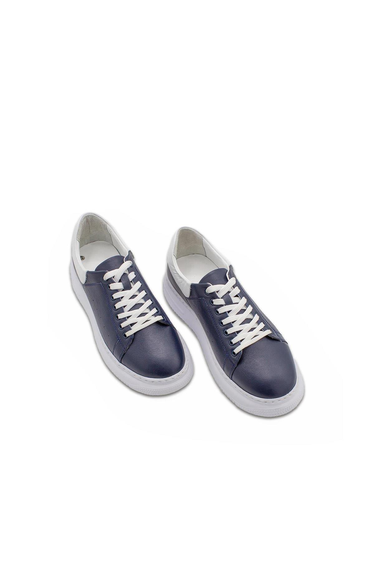 Erkek Sneaker Hakiki Deri Ayakkabı 082Y24E40746