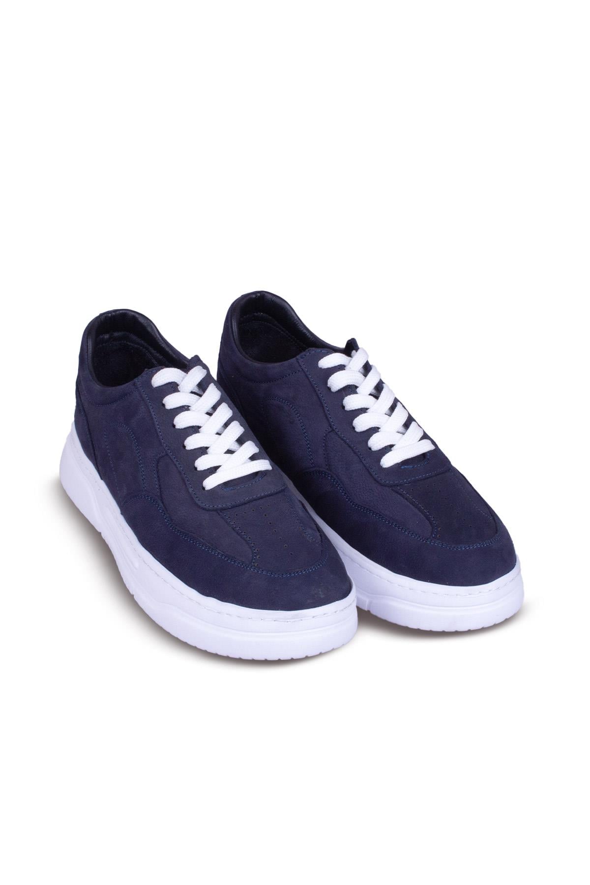 Erkek Sneaker Hakiki Deri Ayakkabı 082Y24E40736