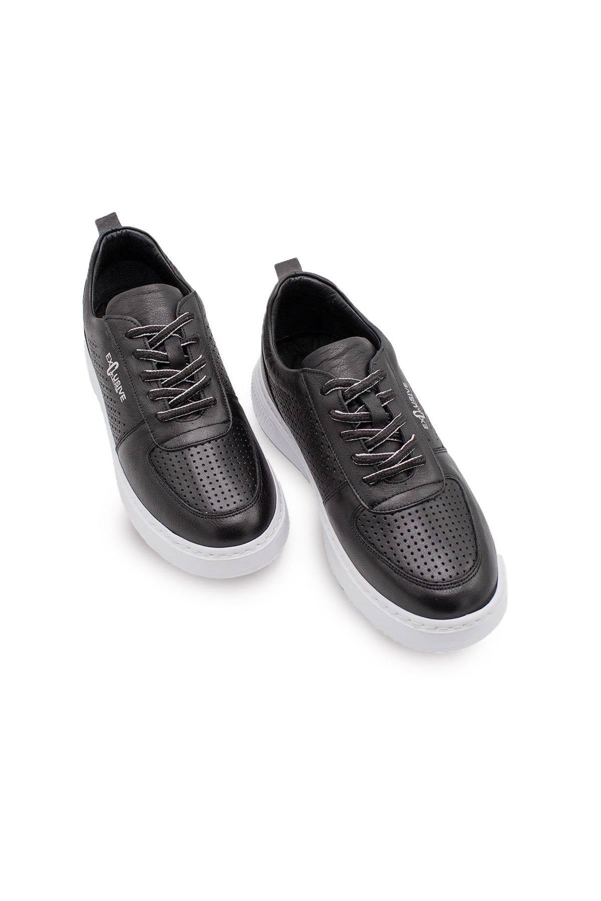 Erkek Sneaker Hakiki Deri Ayakkabı 082Y24E40740