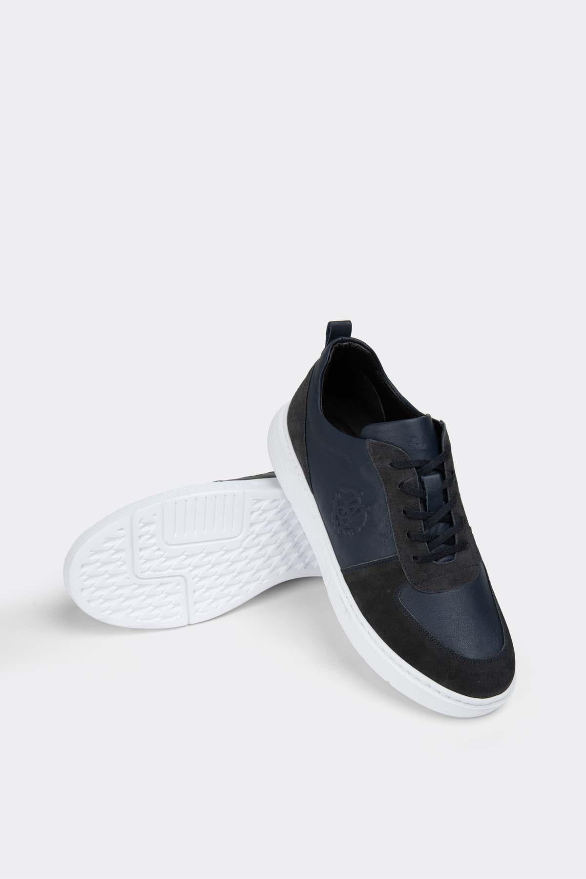 Erkek Sneaker Hakiki Deri Ayakkabı 082Y24E40704
