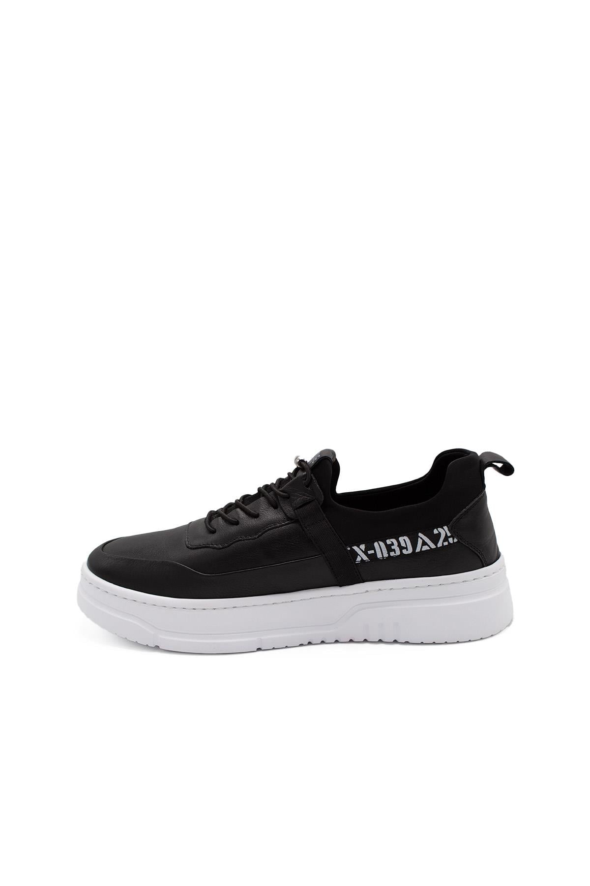 Erkek Sneaker Hakiki Deri Ayakkabı 082Y24E40733