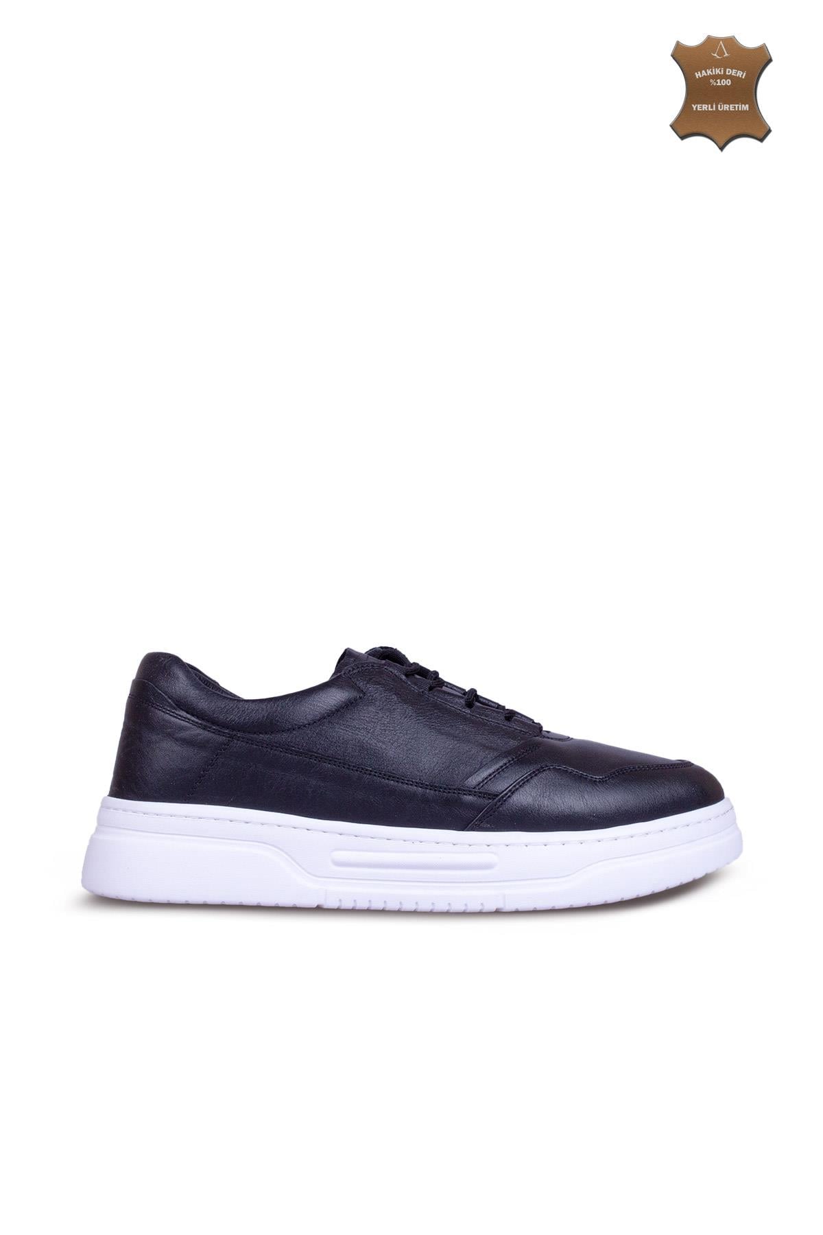 Erkek Sneaker Hakiki Deri Ayakkabı 082Y24E40729