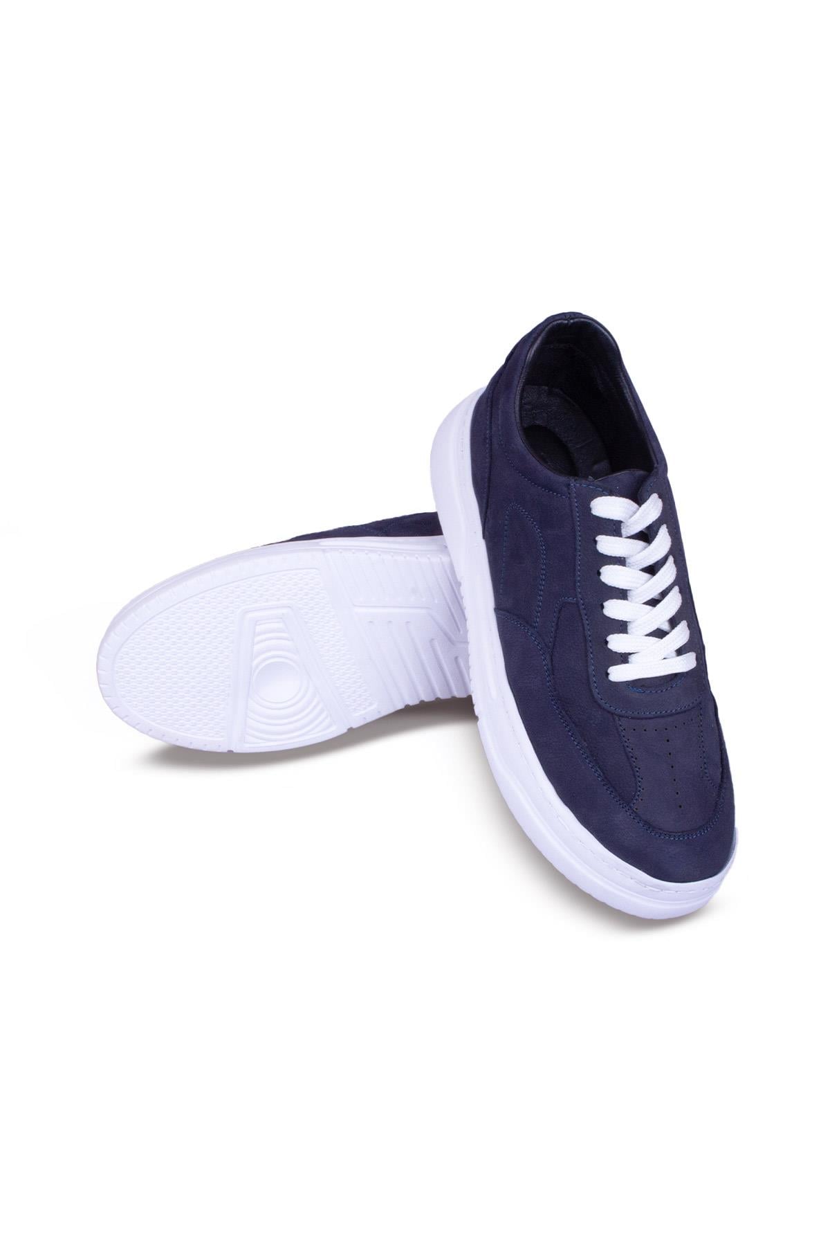 Erkek Sneaker Hakiki Deri Ayakkabı 082Y24E40736