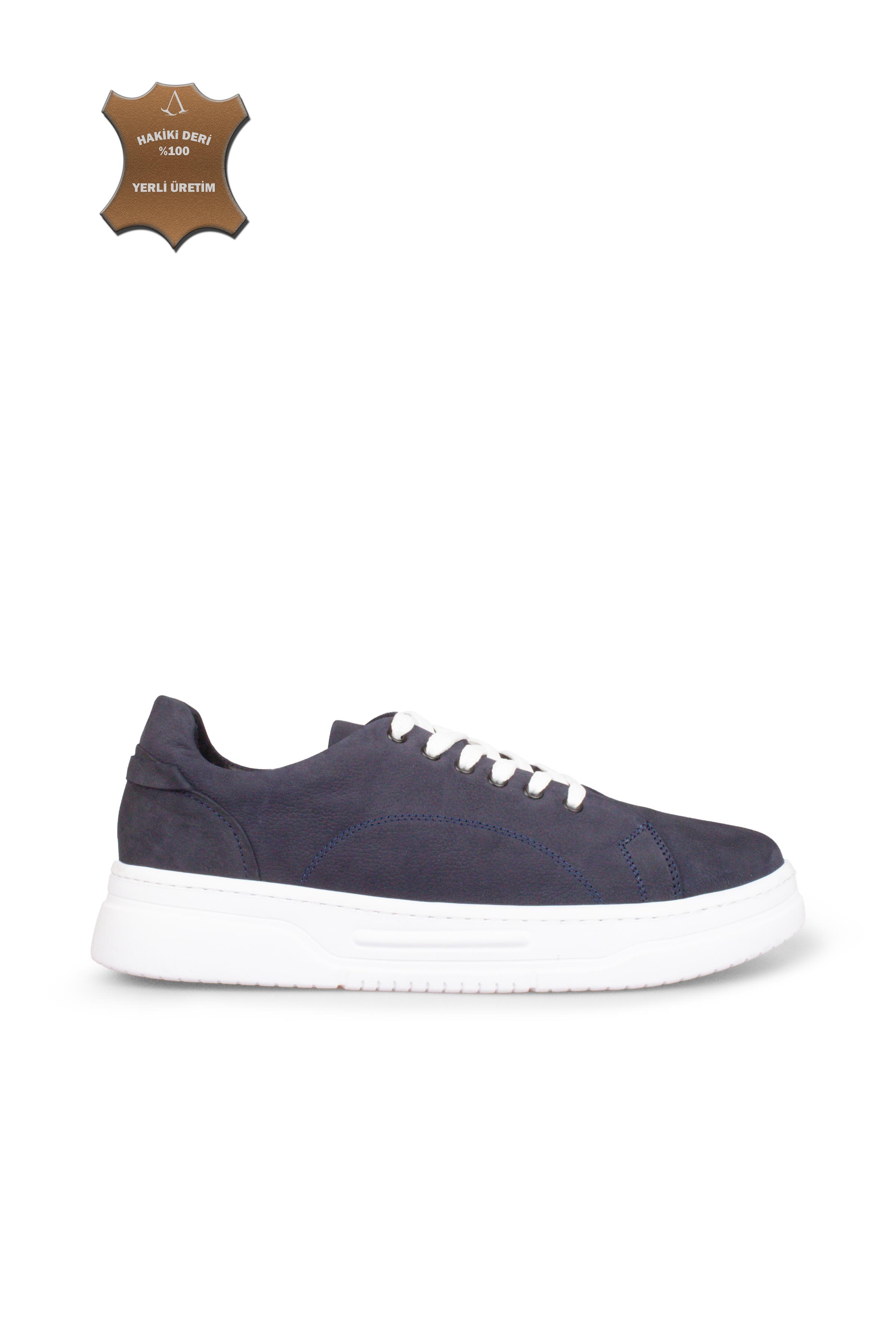 Erkek Sneaker Hakiki Deri Ayakkabı 082Y24E40716