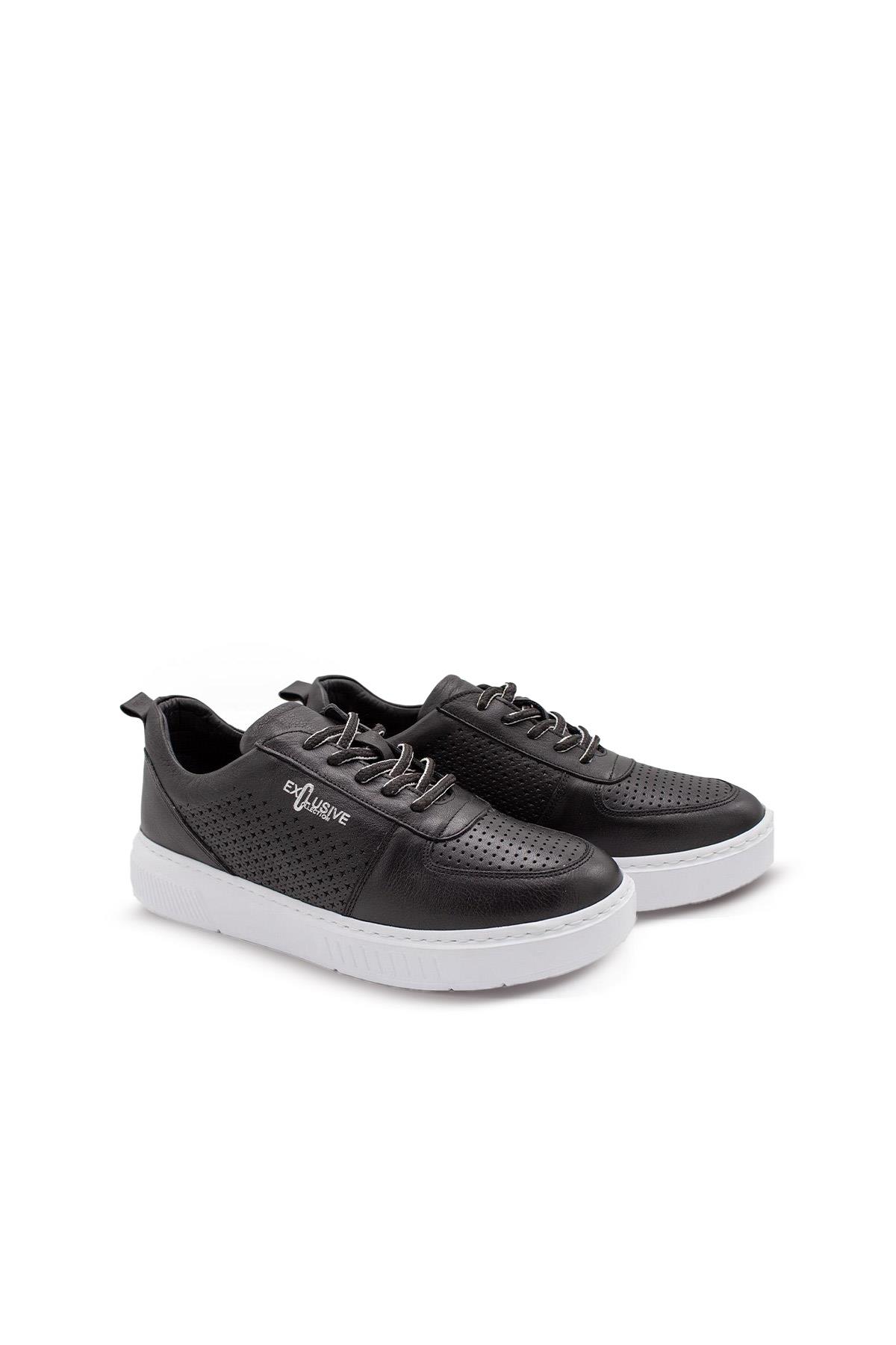 Erkek Sneaker Hakiki Deri Ayakkabı 082Y24E40740