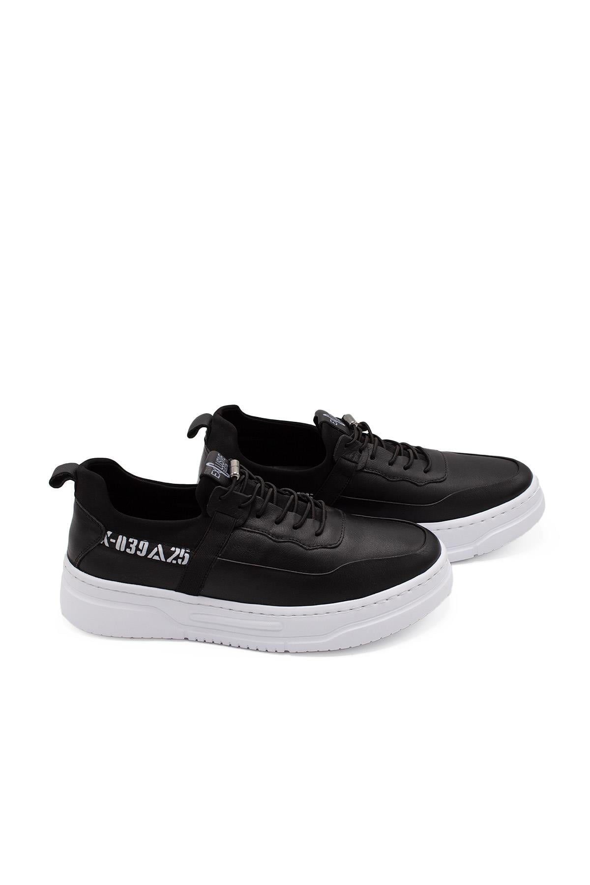 Erkek Sneaker Hakiki Deri Ayakkabı 082Y24E40733