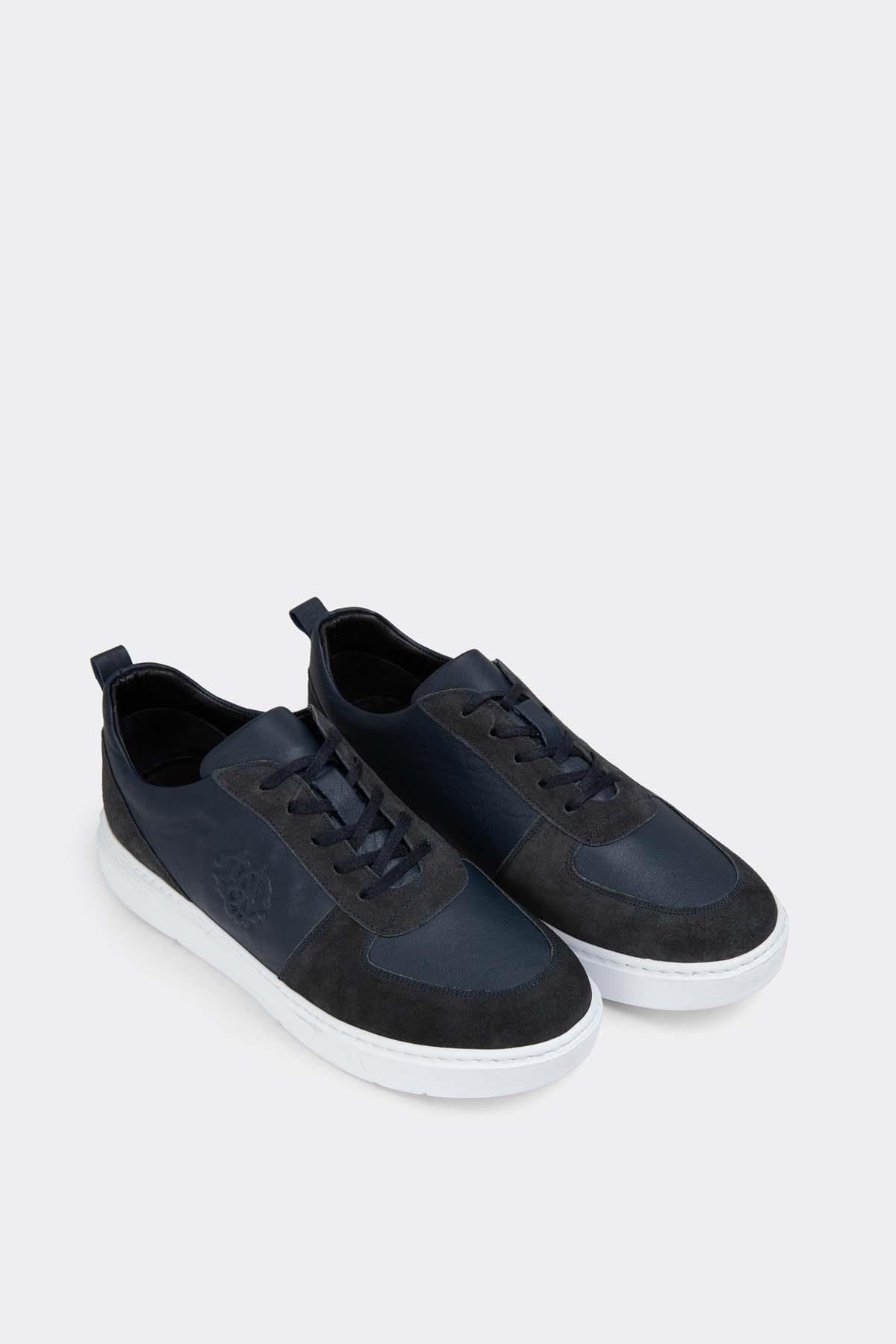 Erkek Sneaker Hakiki Deri Ayakkabı 082Y24E40704