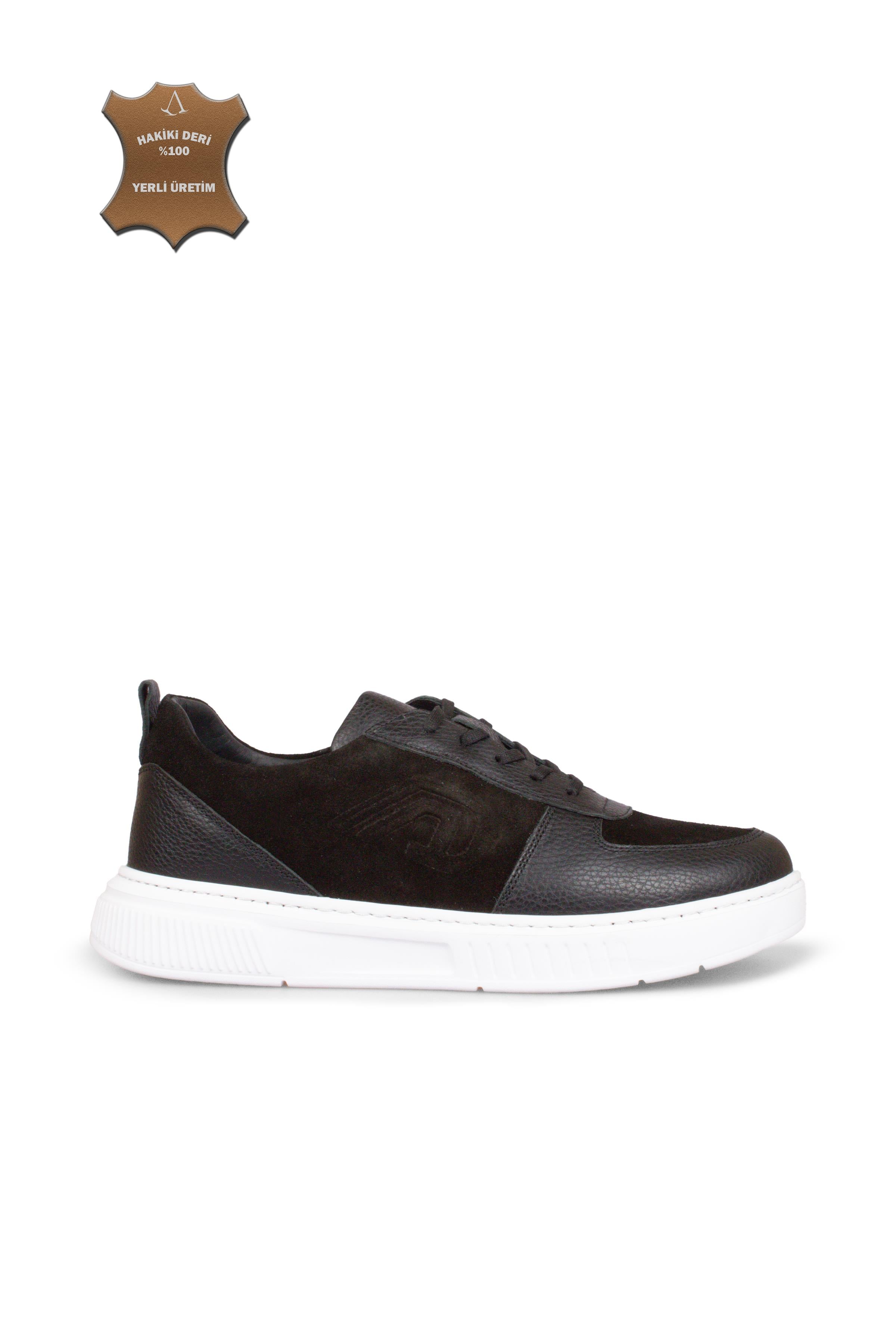 Erkek Sneaker Hakiki Deri Ayakkabı 082Y24E40726