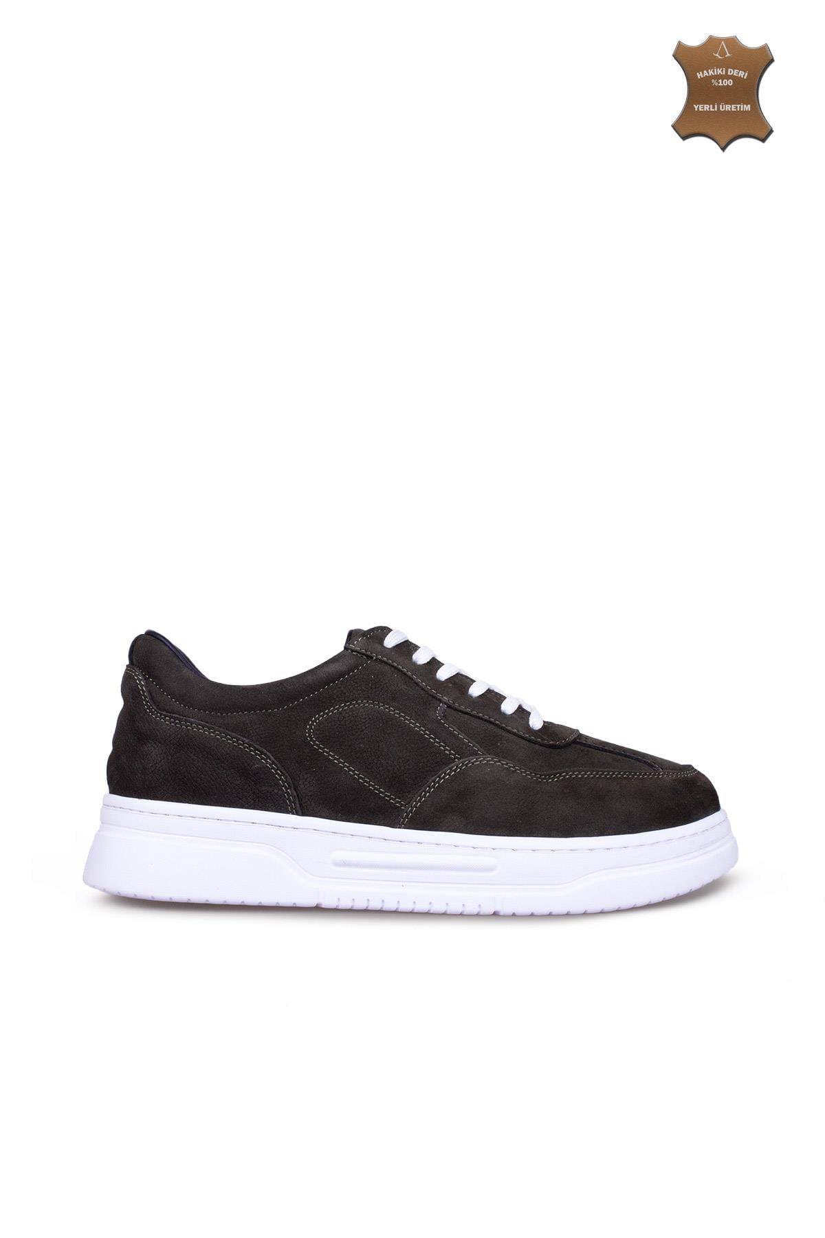 Erkek Sneaker Hakiki Deri Ayakkabı 082Y24E40736