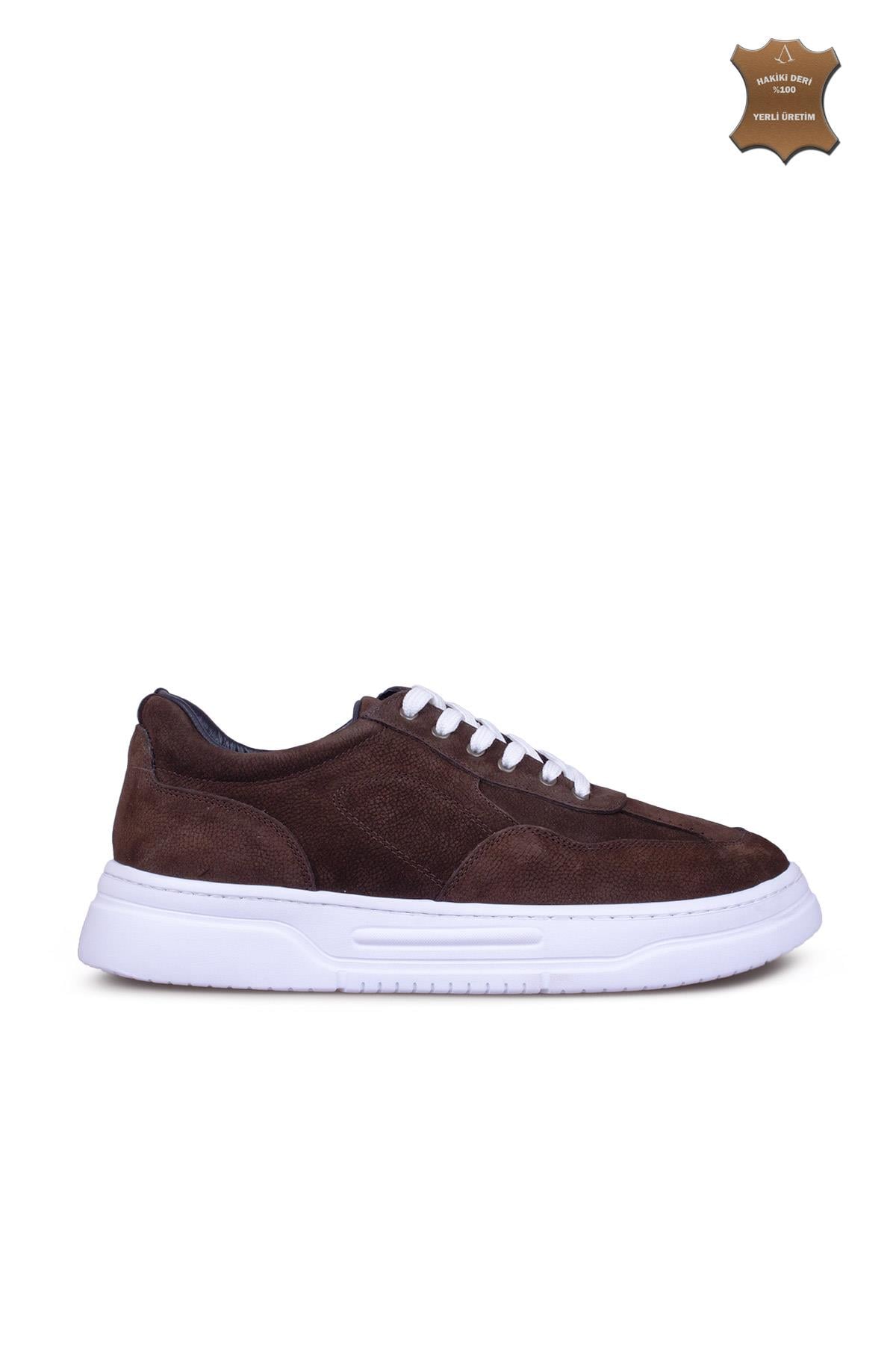 Erkek Sneaker Hakiki Deri Ayakkabı 082Y24E40736