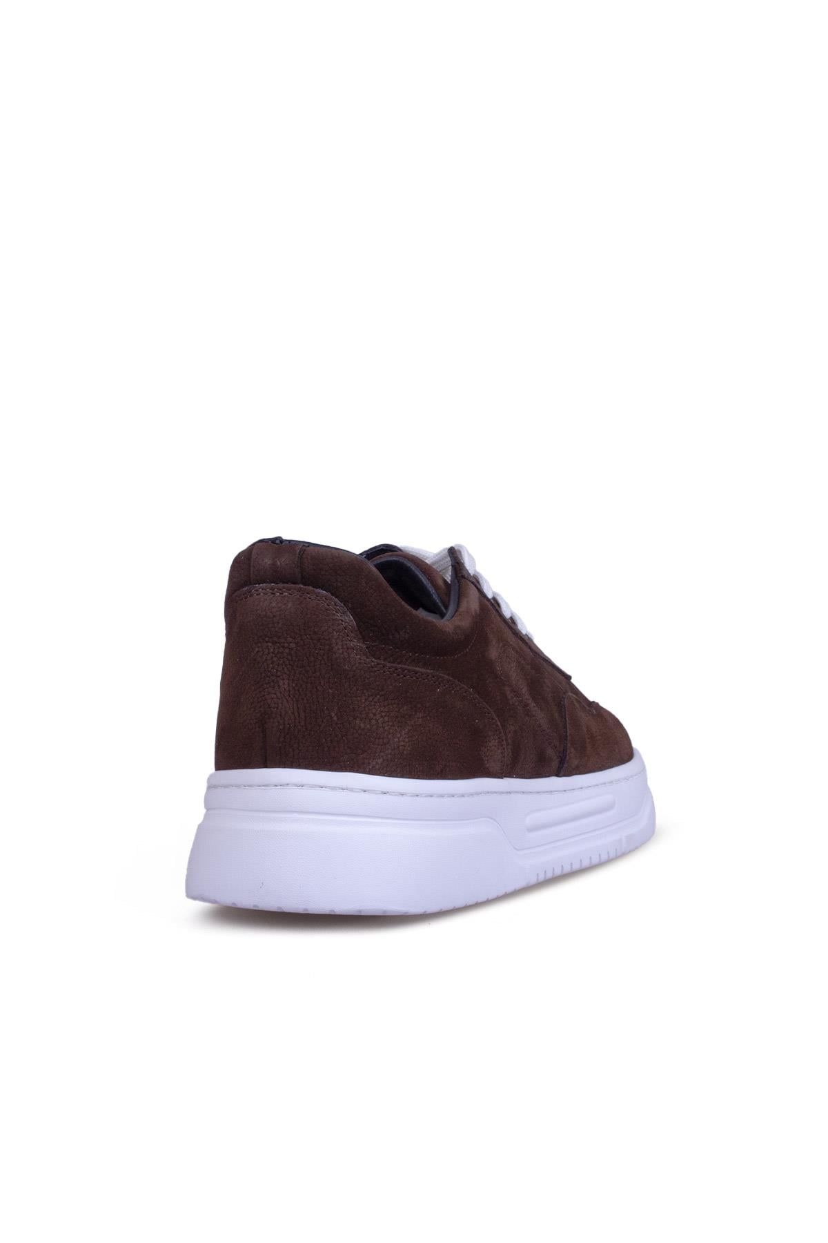 Erkek Sneaker Hakiki Deri Ayakkabı 082Y24E40736
