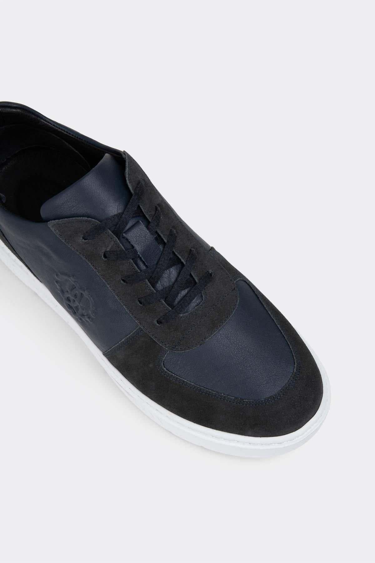 Erkek Sneaker Hakiki Deri Ayakkabı 082Y24E40704
