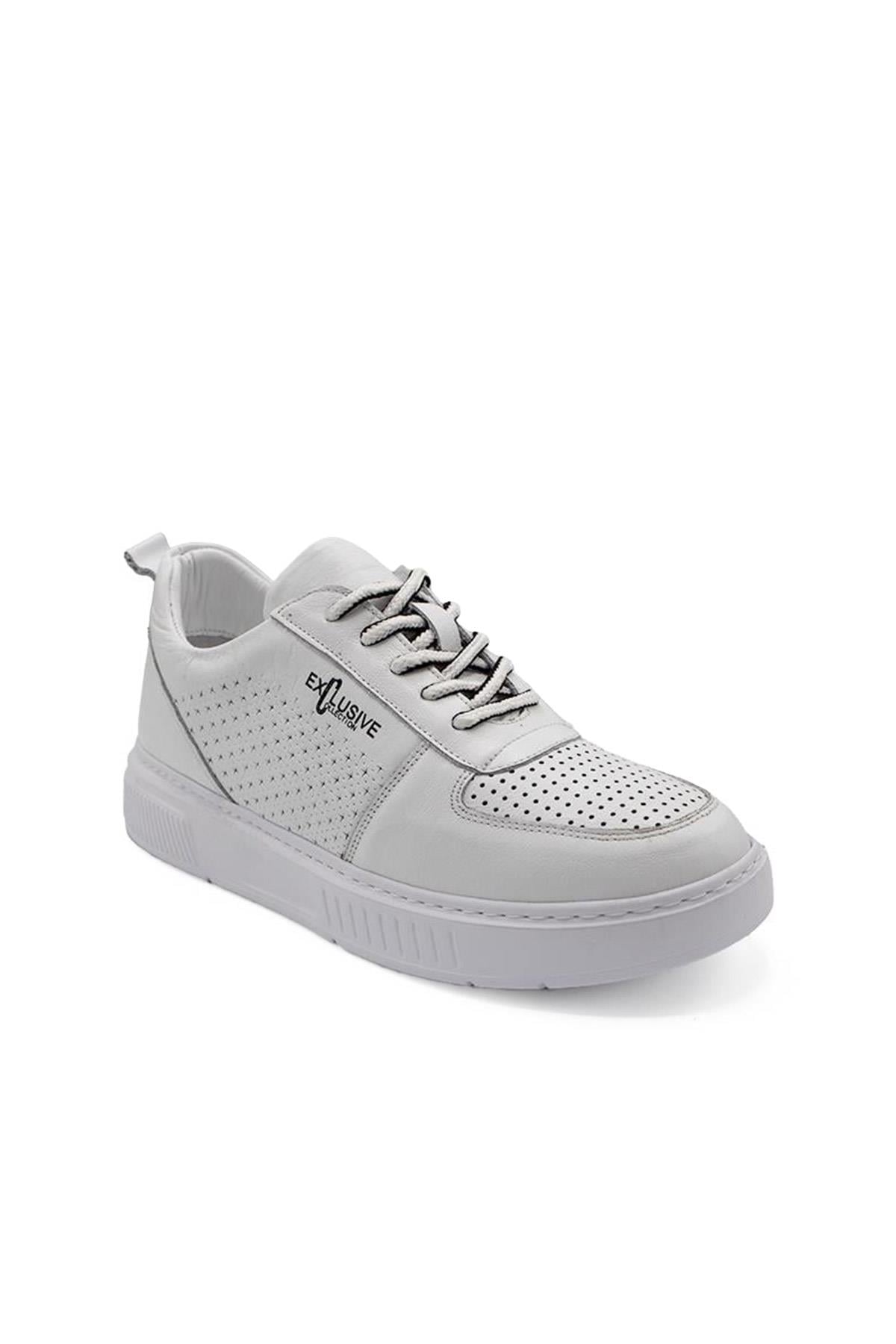 Erkek Sneaker Hakiki Deri Ayakkabı 082Y24E40740