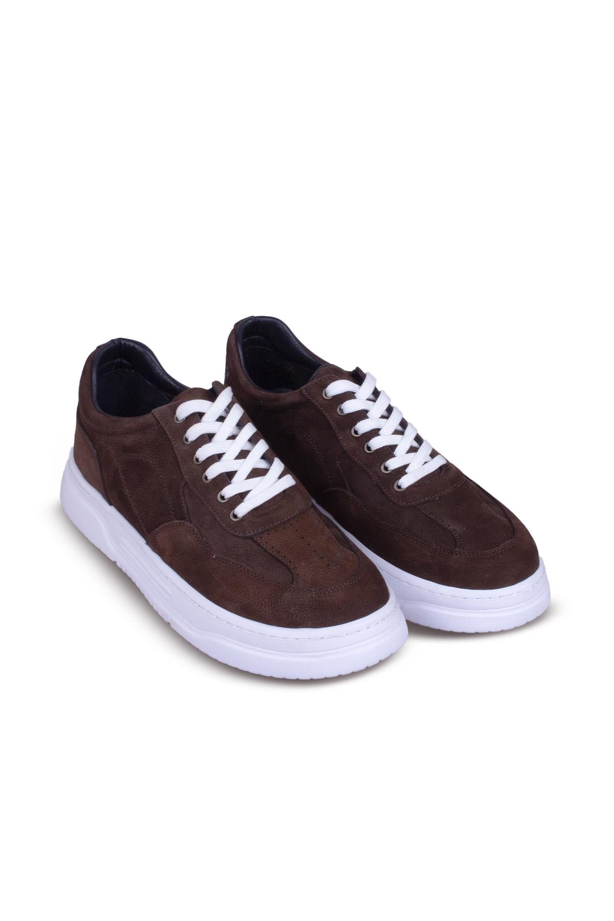Erkek Sneaker Hakiki Deri Ayakkabı 082Y24E40736