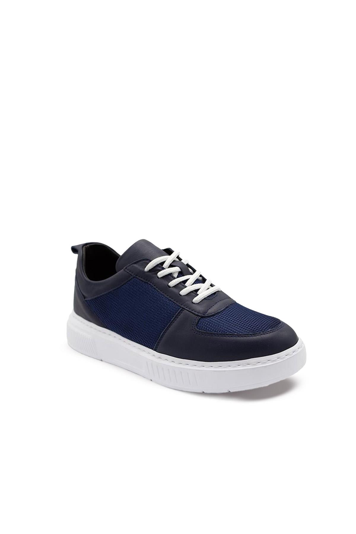 Erkek Sneaker Hakiki Deri Ayakkabı 082Y24E40745