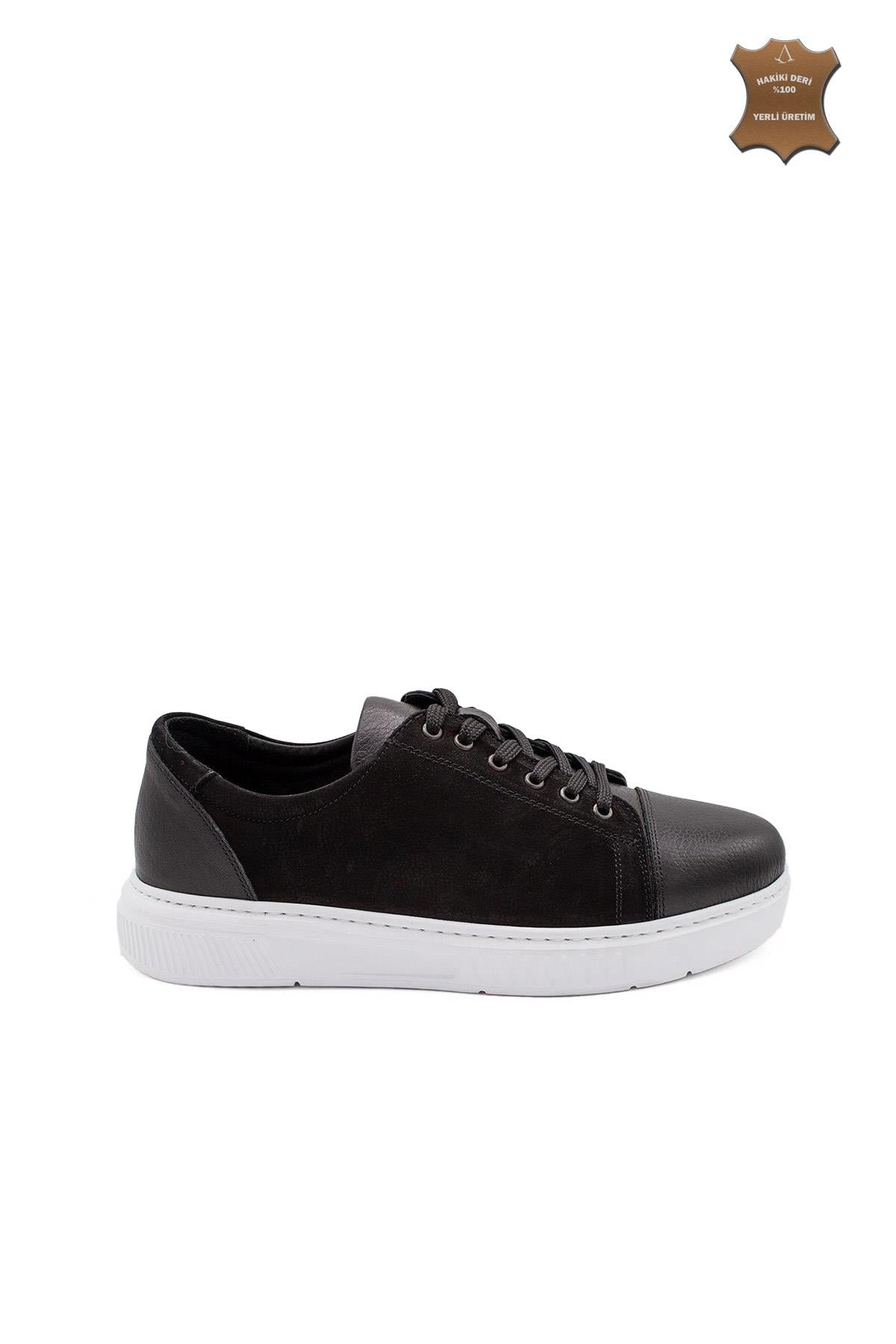 Erkek Sneaker Hakiki Deri Ayakkabı 082Y24E40723