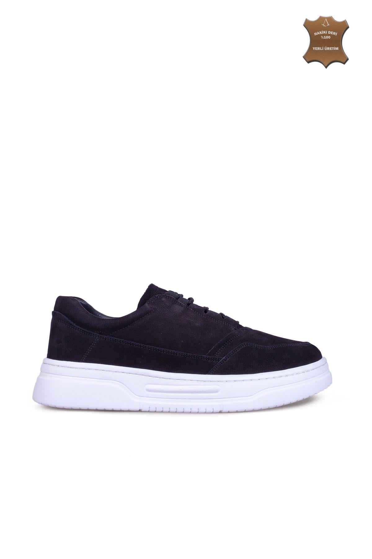 Erkek Sneaker Hakiki Deri Ayakkabı 082Y24E40729