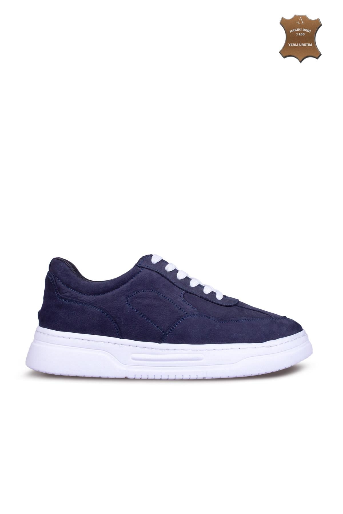 Erkek Sneaker Hakiki Deri Ayakkabı 082Y24E40736