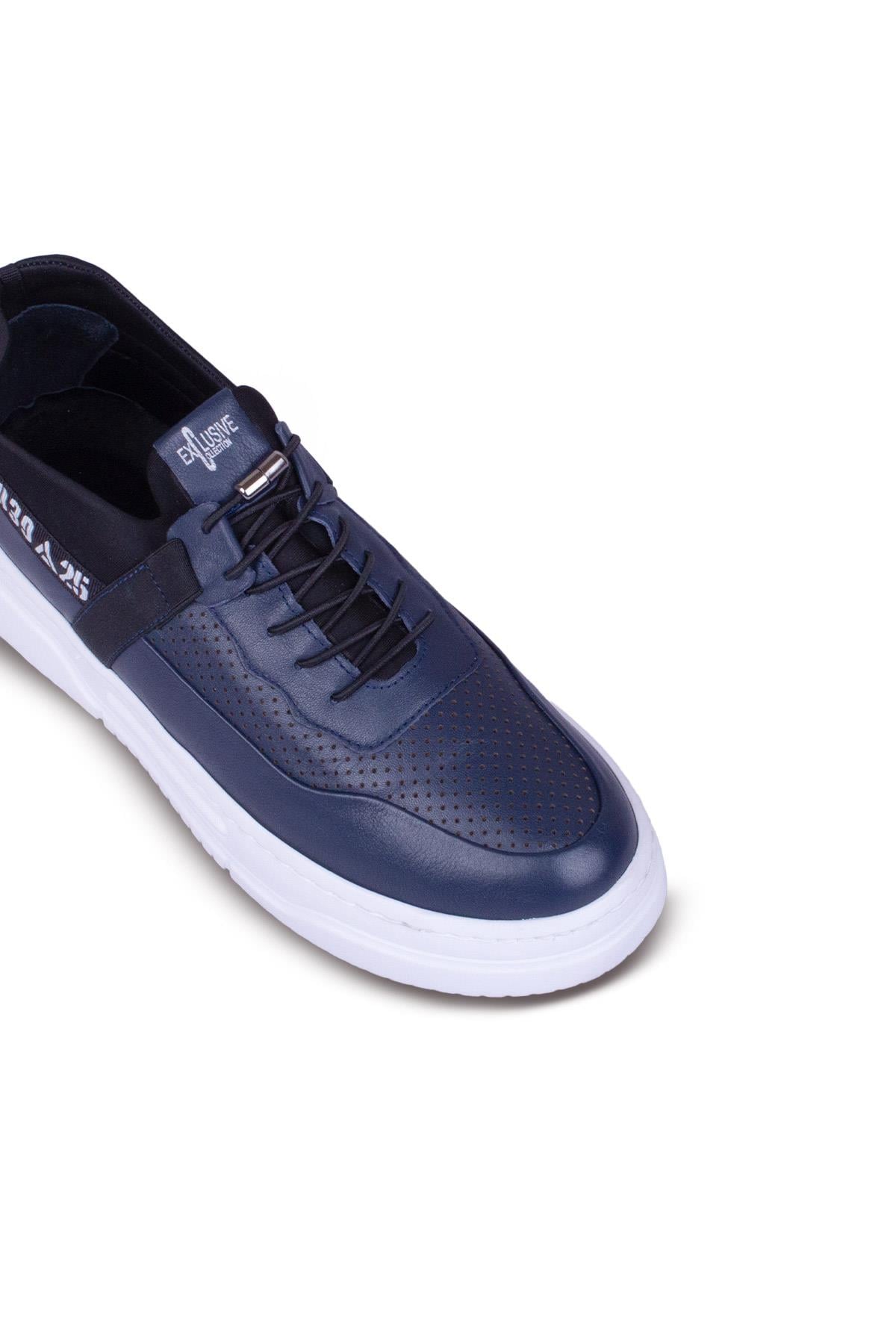 Erkek Sneaker Hakiki Deri Ayakkabı 082Y24E40754