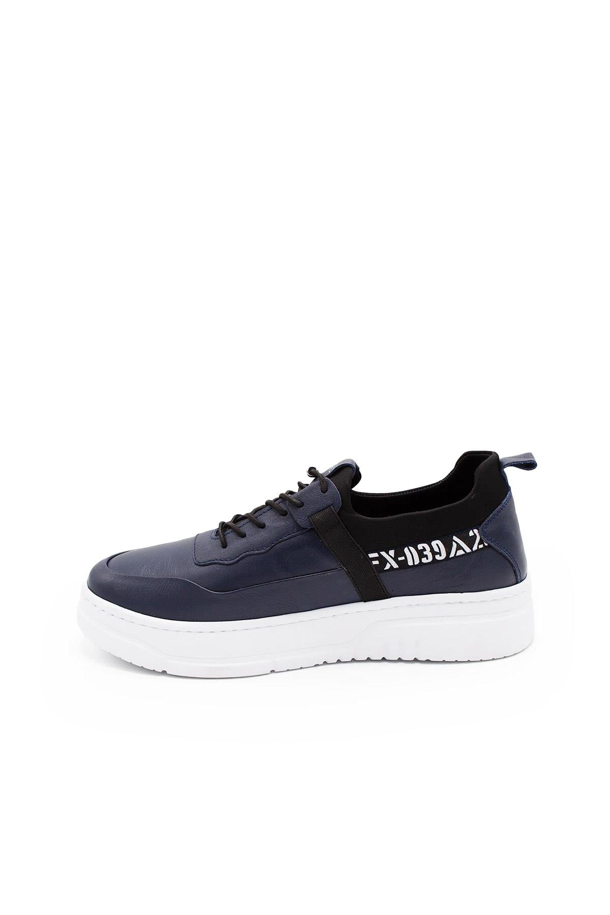 Erkek Sneaker Hakiki Deri Ayakkabı 082Y24E40733