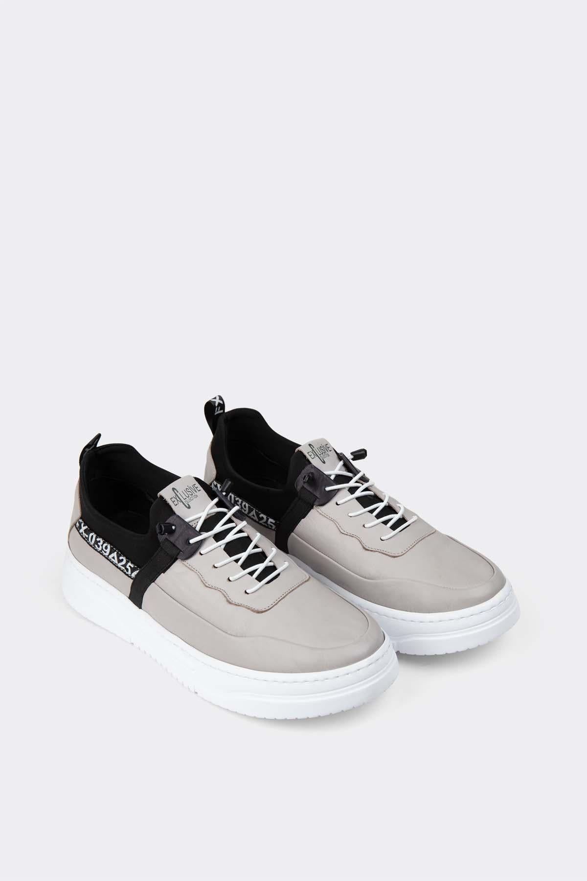 Erkek Sneaker Hakiki Deri Ayakkabı 082Y24E40733
