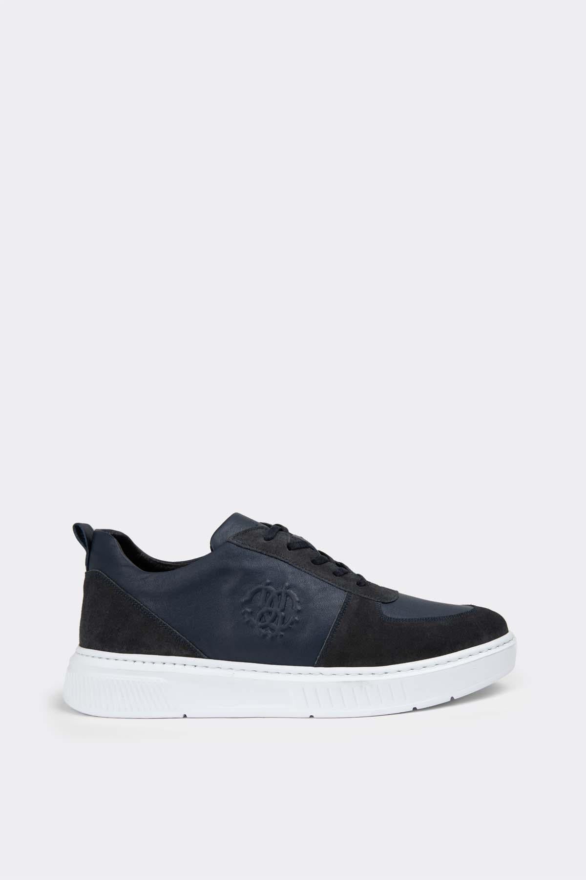Erkek Sneaker Hakiki Deri Ayakkabı 082Y24E40704