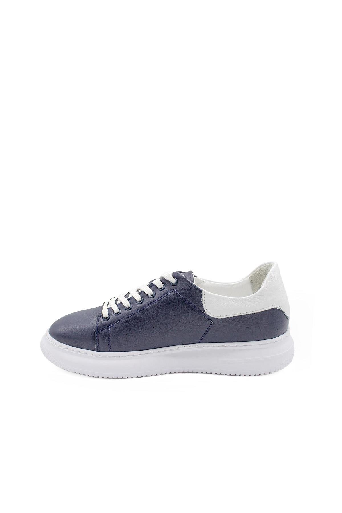 Erkek Sneaker Hakiki Deri Ayakkabı 082Y24E40746