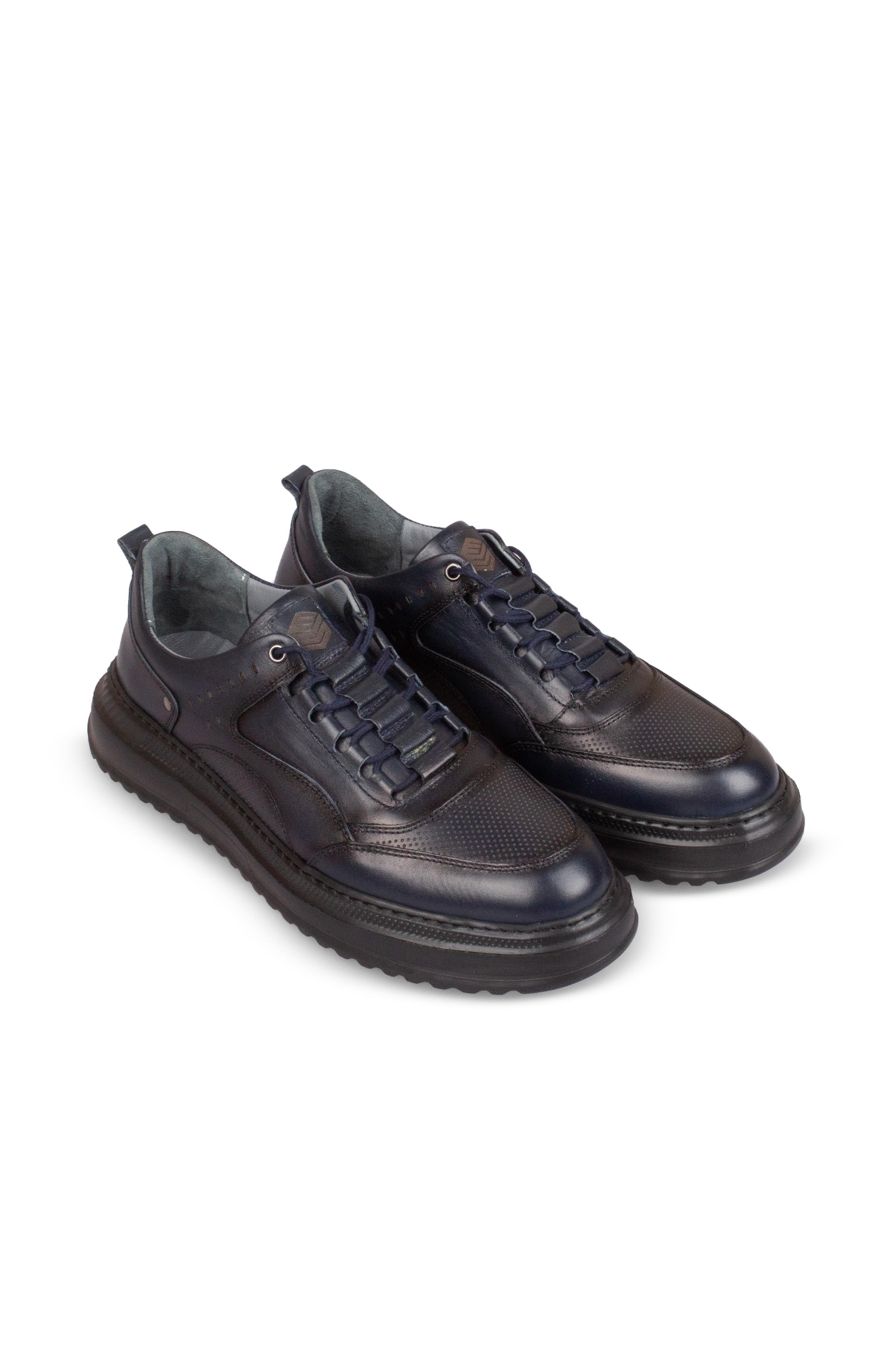 Erkek Sneaker Hakiki Deri Ayakkabı 123Y25E5102