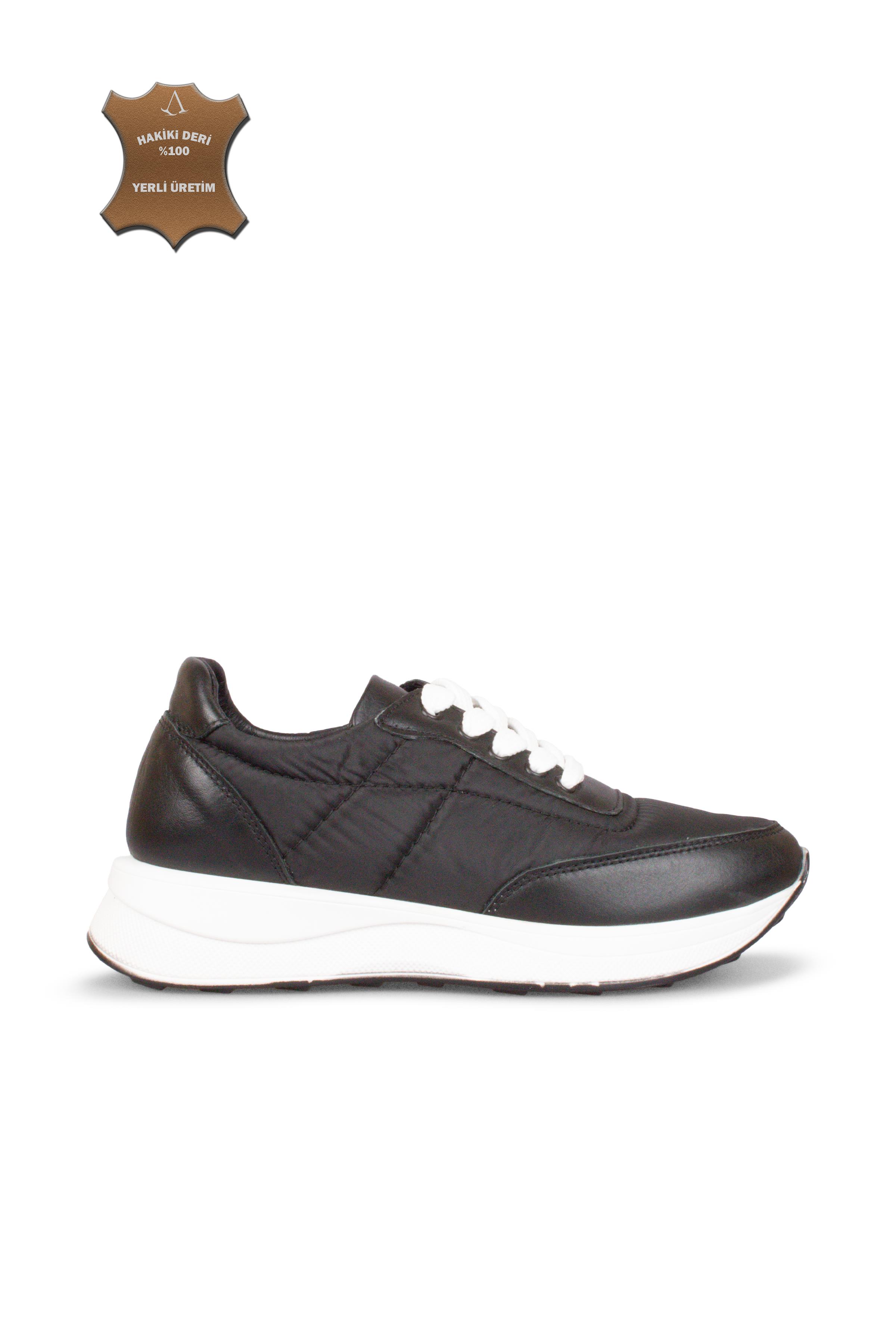 Kadın Deri Ve Tekstil Sneaker Ayakkabı 122Y25K13501