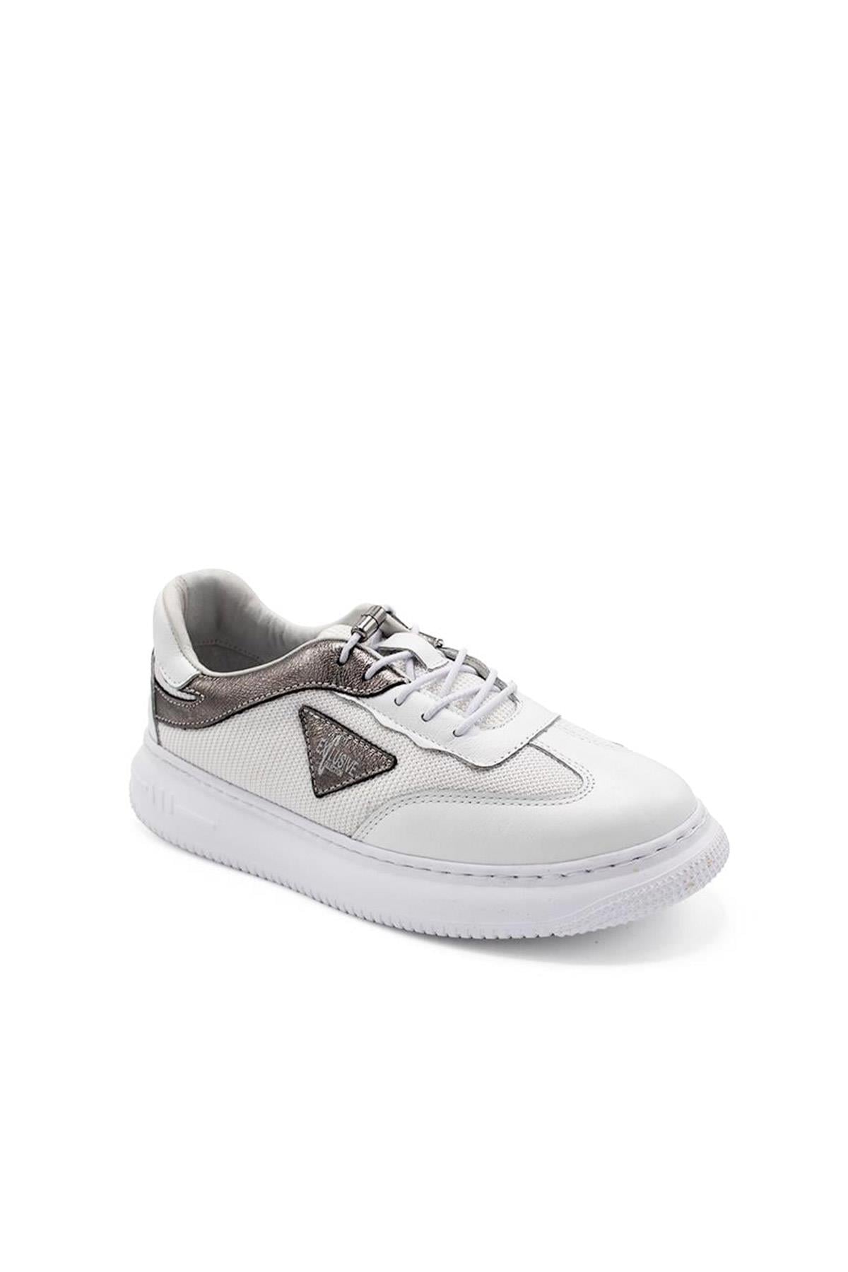 Kadın Deri Ve Tekstil Sneaker Ayakkabı 082Y24K11604