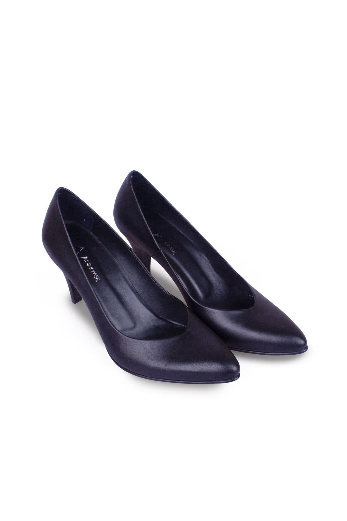 Kadın Stiletto Hakiki Deri Ayakkabı 052Y25K10038