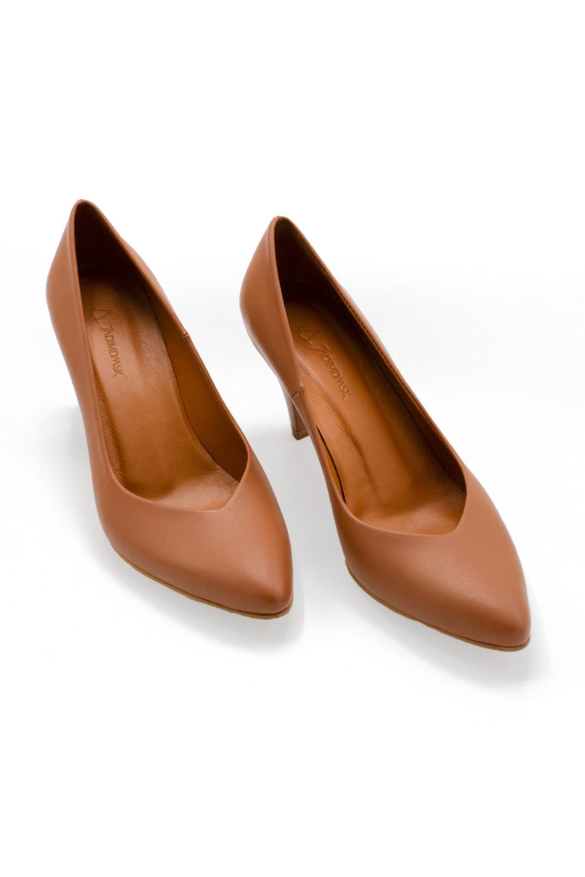 Kadın Topuklu Stiletto Hakiki Deri Ayakkabı 052Y21K10002