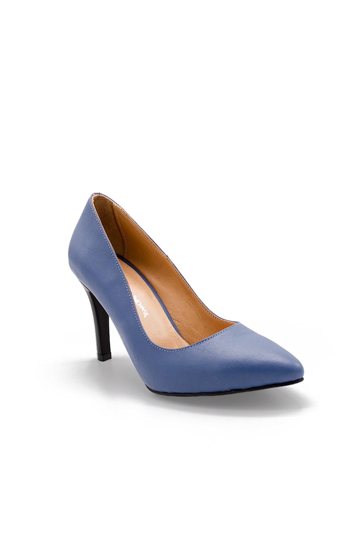 Kadın Topuklu Stiletto Hakiki Deri Ayakkabı 074Y23K11035