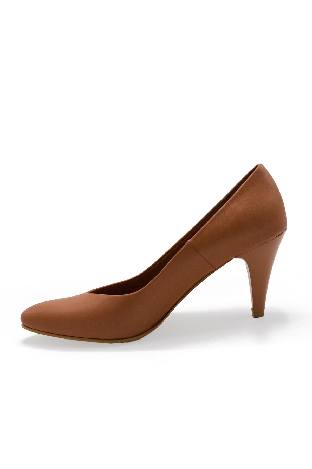 Kadın Topuklu Stiletto Hakiki Deri Ayakkabı 052Y21K10002