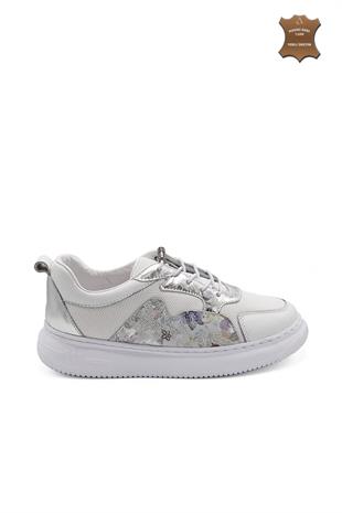 7Adımdaaşk Kadın Deri Ve Tekstil Sneaker Ayakkabı 082Y24K11602