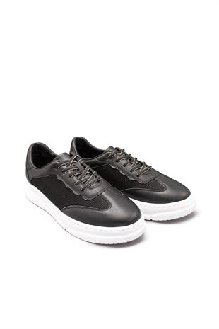 Erkek Deri ve Tekstil Sneaker Ayakkabı 082Y24E40753