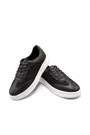 Erkek Deri ve Tekstil Sneaker Ayakkabı 082Y24E40753
