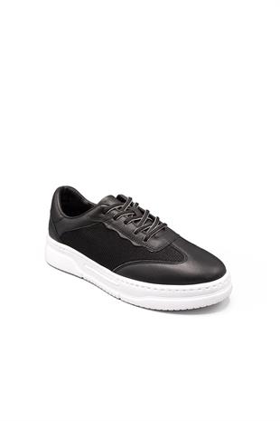 Erkek Deri ve Tekstil Sneaker Ayakkabı 082Y24E40753