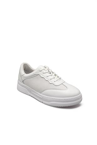 Erkek Deri ve Tekstil Sneaker Ayakkabı 082Y24E40753