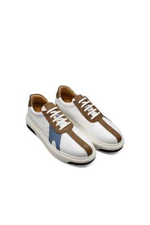 Erkek Sneaker Hakiki Deri Ayakkabı 031Y24E5790