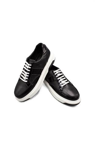 Erkek Sneaker Hakiki Deri Ayakkabı 031Y24E5788